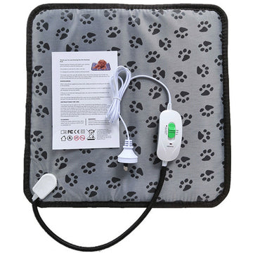 Electric Pet Heat Mat Pad Dog Cat Heating Blanket Bed Waterproof Footprint Decoration Unbranded